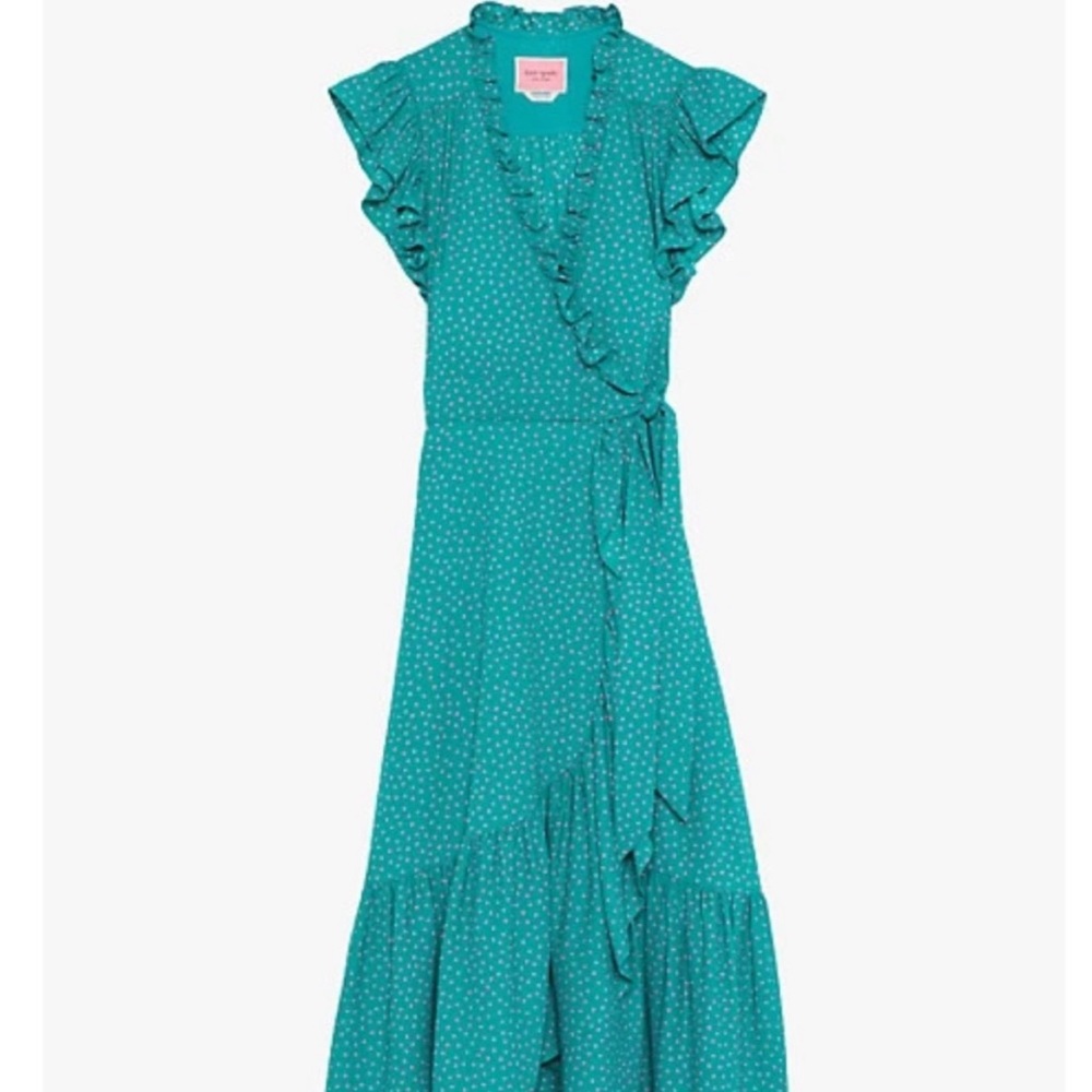 Kate Spade Poolside Dot Wrap Dress Gem